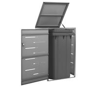 vidaXL Copribidone per Spazzatura Singolo 69x77,5x112,5cm Acciaio Inox