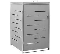 vidaXL Copribidone per Spazzatura Singolo 69x77,5x112,5cm Acciaio Inox