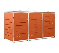 vidaXL Copribidone per Spazzatura Triplo 207x77,5x112,5cm Acciaio Inox