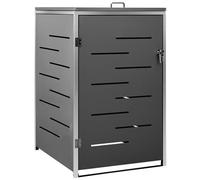 vidaXL Copribidone per Spazzatura Singolo 69x77,5x112,5cm Acciaio Inox
