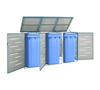 vidaXL Copribidone per Spazzatura Singolo 69x77,5x112,5cm Acciaio Inox