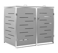 vidaXL Copribidone per Spazzatura Singolo 69x77,5x115cm Acciaio Inox