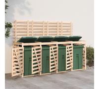 vidaXL Copribidone Quadruplo in Legno Massello di Pino