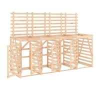 vidaXL Copribidone Quadruplo in Legno Massello di Pino