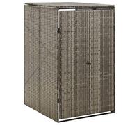 vidaXL Copribidone Singolo Grigio 70x80x117 cm in Polyrattan