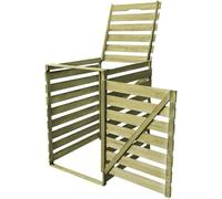 vidaXL Copribidoni 240 L 1 Bidone Spazzatura Pattumiera da Giardino Copribidone per Rifiuti Deposito per Rifiuti da Esterni Terrazza Patio Legno Pino