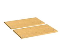 vidaXL Coprifornelli 2 pz 50x28x1,5 cm in bambù