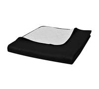 vidaXL Copriletto Reversibile Nero/Bianco 220x240cm Microfibra Cotone Trapunta