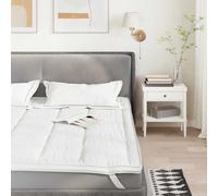 vidaXL Coprimaterasso Bianco 160x200 cm