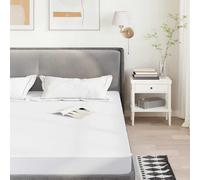 vidaXL Coprimaterasso Bianco 200x200 cm Impermeabile