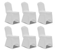 vidaXL Coprisedia in Tessuto Elasticizzato Bianco Set 6 pz
