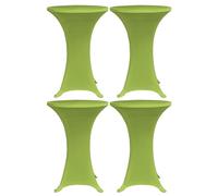 vidaXL Copritavoli Elastici 4 pz 60 cm Verde
