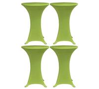 vidaXL Copritavoli Elastici 4 pz 70 cm Verde