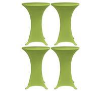vidaXL Copritavoli Elastici 4 pz 80 cm Verde