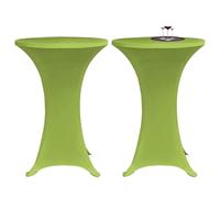 vidaXL Copritavoli Elastico 2 pz 60 cm Verde