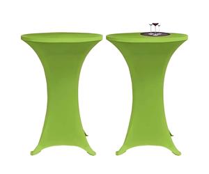 vidaXL Copritavoli Elastico 2 pz 60 cm Verde