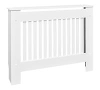 AX Copritermosifone MDF Moderno Mensola Bianco 112x19x81cm Elegante Decor 242189