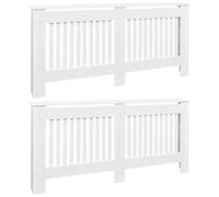 vidaXL Copritermosifoni 2 pz in MDF 172 cm Bianco