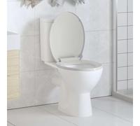 vidaXL Copriwater Sedile con Chiusura Ammortizzata Bianco Ovale Tavoletta WC