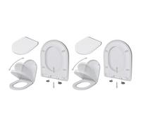 VIDAXL - Copriwater A Chiusura Rallentata 2 Pz Plastica Bianco