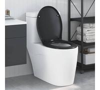 vidaXL Copriwater a rilascio rapido con chiusura silenziosa in Duroplast Nero