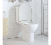 vidaXL Copriwater Ammortizzato a Sgancio Rapido Regolabile Water Standard con Fori Robusto Tavoletta WC Silenziosa in Polipropilene Bianco