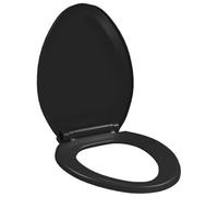 vidaXL Sedile della toilette con meccanismo di chiusura morbida e sgancio rapido nero