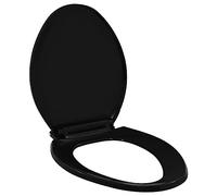 vidaXL Sedile della toilette con meccanismo di chiusura morbida e sgancio rapido nero