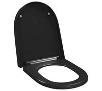 vidaXL Copriwater Ammortizzato a Sgancio Rapido Regolabile Water Standard con Fori Robusto Tavoletta WC Silenziosa in Polipropilene Nero