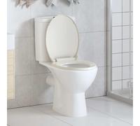 vidaXL Copriwater Chiusura Ammortizzata e Sgancio Rapido Grigio Ovale