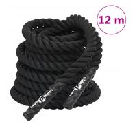vidaXL Corda da Allenamento Nera 12 m 9 kg in Poliestere