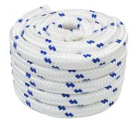 vidaXL Corda da Barca 25 m 4 Bianco e Blu PP