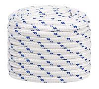 vidaXL Corda Marina Bianca 20 mm 50 m in Polipropilene, Corda per Barca, Corda Intrecciata, Corda a Spirale, Corde per Barche, Corda, Corda per Nave