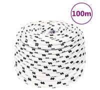 vidaXL Corda da Lavoro Bianca 10 mm 100 m in Poliestere