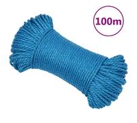 vidaXL Corda da Lavoro Blu 8 mm 100 m in Polipropilene