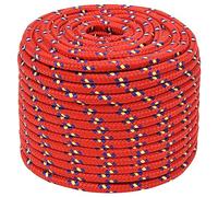 vidaXL Corda di ancoraggio intrecciata per barche, resistente ai raggi UV, resistente all'abrasione, per vela, 14 mm, 100 m, in polipropilene