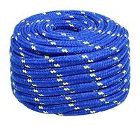 vidaXL Corda di ancoraggio intrecciata per barche, resistente ai raggi UV, resistente all'abrasione, per vela, blu, 20 mm, 100 m, in polipropilene