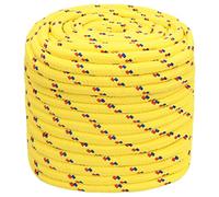 vidaXL Corda di ancoraggio intrecciata resistente ai raggi UV, resistente all'abrasione, 16 mm, 50 m, in polipropilene giallo
