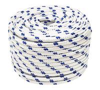 vidaXL Corda di ancoraggio intrecciata resistente ai raggi UV, resistente all'abrasione, in polipropilene, 12 mm, 25 m, colore: bianco
