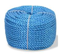 vidaXL Corda Intrecciata in Polipropilene 10mm 100m Blu Cima Cordame Fune Cavo