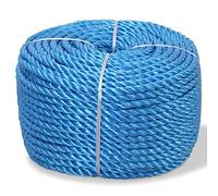 vidaXL Corda Intrecciata in Polipropilene 14 mm Blu Cima Treccia Fune Navale