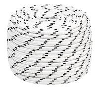 vidaXL Corda Intrecciata per Barca Bianca 14 mm x 25 m Poliestere