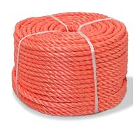 vidaXL Corda Intrecciata Polipropilene 12mm Arancione Cima Treccia Fune Navale