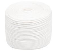 vidaXL Corda Marina Completamente Bianca 8 mm 250 m in Polipropilene, Corda per Barca, Corda Intrecciata, Corda a Spirale, Corde per Barche, Corda