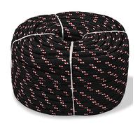 vidaXL Corda Marina in Polipropilene 14 mm 50 m Nera Cima Cordame Fune Cavo