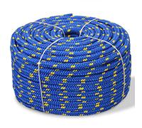 vidaXL Corda Marina in Polipropilene 6 mm Blu Cima Intrecciata Fune Navale
