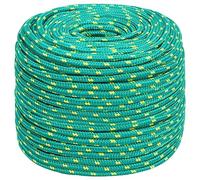 vidaXL Corda Marina Verde 8 mm 100 m in Polipropilene, Corda per Barca, Corda Intrecciata, Corda a Spirale, Corde per Barche, Corda, Corda per Nave