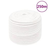 vidaXL Corda Nautica Completamente Bianca 12 mm 250 m in Polipropilene