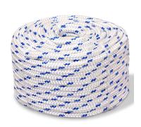 vidaXL Corda Marina in Polipropilene 14 mm Bianca Cima Treccia Fune Navale