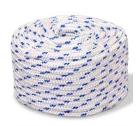 vidaXL Corda Marina in Polipropilene 16 mm Bianca Cima Treccia Fune Navale